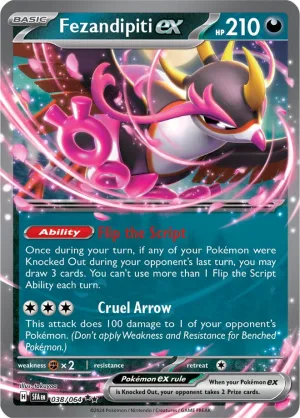 Fezandipiti ex | Double Rare 038/064 | Raw Single Card | Pokémon TCG